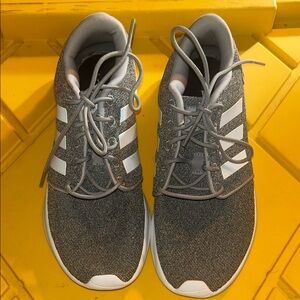 Adidas Kids Gray and White Sneakers